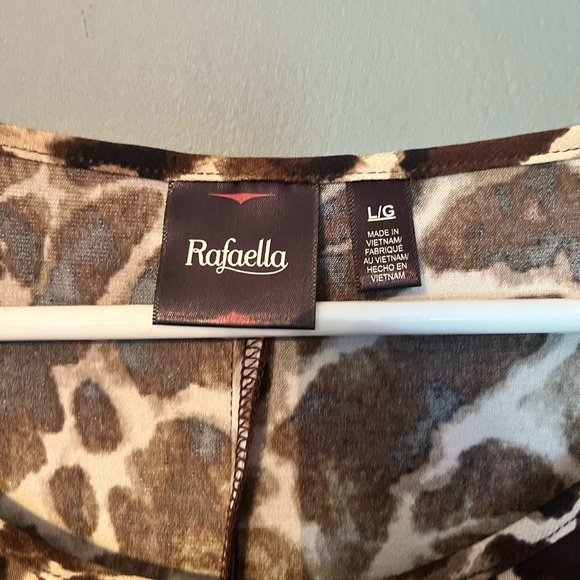 Rafaella Leopard Print dress in Brown and Cream size large NWT - Picture 2 of 4